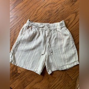 Anthropologie Striped Khaki Shorts Size Medium